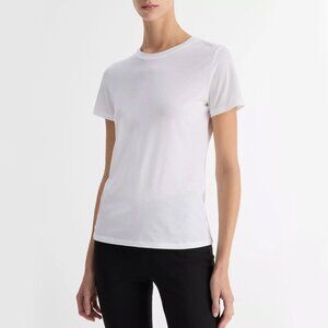 Vince Essential Pima Cotton Crew Neck T-Shirt White Size M